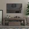 20 minutes quick assembly brown simple modern TV stand with the toughened glass shelf Floor cabinet Floor TV wall cabinet Brown TV bracket with LED Co