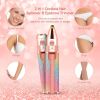 2-in-1 Eyebrow Razor for Women - Painless and Precision Facial Hair Removal with USB Rechargeable Trimmer and Built-in LED Light - Perfect for Nose