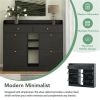 Modern Shoe Cabinet with 4 Flip Drawers, Multifunctional 2-Tier Shoe Storage Organizer with Drawers, Free Standing Shoe Rack for Entrance Hallway