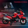 Aosom 12V Kids Electric Motorcycle with Training Wheels, Battery Power Motorbike for Kids Ages 3-8 Years Old, High-Traction at 3.7 Mph Top Speed