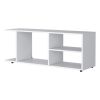 Tubac TV Rack in Melamine with Open Storage, White