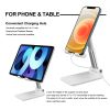 Mobile Phone Holder,Foldable Portable Desktop Stand Height and Angle Adjustable Desktop Mobile Phone Holder, Mobile Phone Support Base