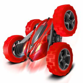 Rc Stunt Cars: Double Sided 360°Flip Rotating 4WD Race Car Toy For Outdoor & Indoor Birthday Gift (Color: Red)